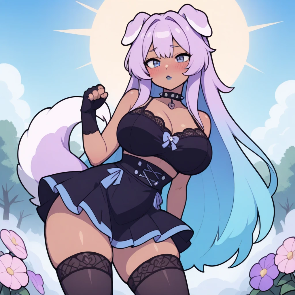 margie simpson, solo, animal ears, animal hands, tail, cat ears, blue hair, big hair, long hair, cat tail, breasts, claws, open mouth, hand on hip, fangs, full body, large breasts, fur, standing, signature, navel, cat girl, green eyes, mature woman, (shonen anime style, masterpiece, Best Quality, Extremely Detailed, Ultra Quality, 4k) nude, naked, large breasts, awe BREAK pink hair) sharp focus, full body portrait, full body photo, flat lighting, super beautiful sexy woman , very beautiful Greek woman, perfect body:1,1, 24 years old