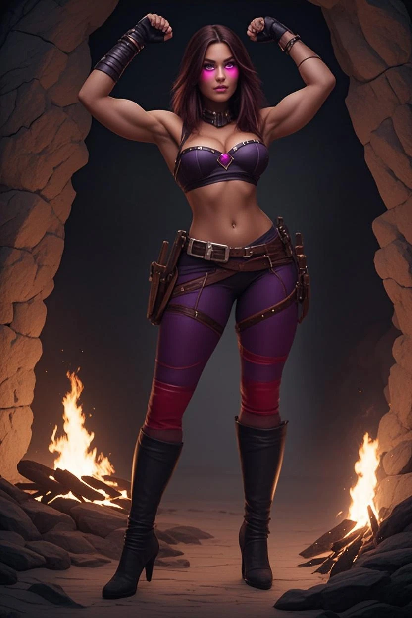 Ultra realism, ultra resolution, HDR, Photo realism, Black woman 20 years old, black skin, medium breasts, medium hips, full body, red curly hair, in ninja outfit, kitana (MK), Greece, Fighting, red curly hair , 8k