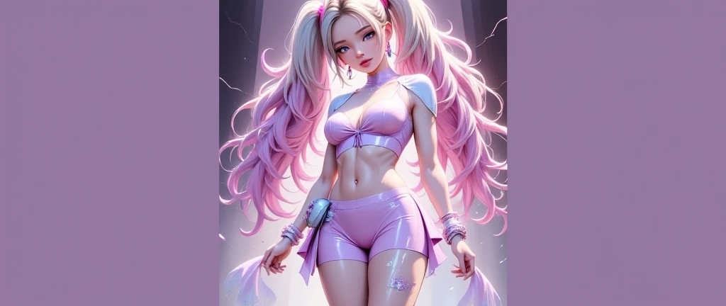 Pink skin, Pink hair, Sexy realistic Female super Saiyan God, Android 21 Majin version, lipstick eyeshadow blush jewelry hair ornament seductive smile looking at viewer attractive Photorealistic, goddess beauty, gravure Azur lane, super Saiyan hair, ripped, six pack abs, super thick, small waist, wide hips beautiful feminine micro bikini, signature super Saiyan outfit, cleavage, massive breasts perfect hair perfect face perfect body perfect hands perfect fingers perfect condition perfect fit perfect image realism detailed background detailed outfit detailed facial features realistic face realistic body, kawaii, cute, hentai, trending on Pixiv anime realism, trending on civitai fantasy, Dragon Ball, Dragon Ball style environment, harajuku makeup ((best quality)), ((masterpiece)), ((realistic)), (detailed), (photorealistic:1.5), (thick body), looking at viewer, dynamic pose, post apocalyptic, destroyed city background, buildings on fire, hdr, ray tracing, nvidia rtx, super-resolution, unreal 5, subsurface scattering, pbr texturing, post-processing, anisotropic filtering, depth of field, maximum clarity and sharpness, rule of thirds, 8k raw, (luminescent particles:1.4), (extremely detailed cg, unity 8k wallpaper, 3d, cinematic lighting, lens flare), reflections, sharp focus, tiniest bikini, massive underboob, camel toe, pantyshot, tight white leggings, Ecchi Hentai, pornstar pose