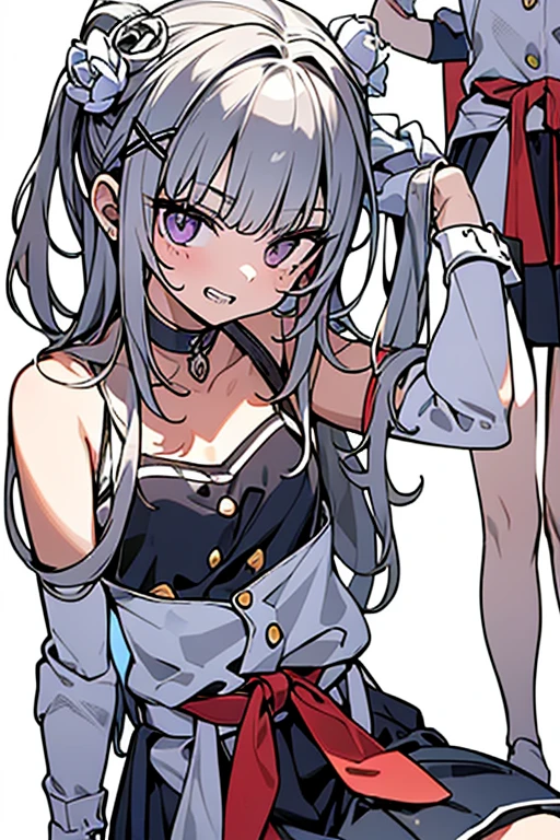 Anime girl with long hair and bow tie posing for photo, Junko Eshima, Anime cute art style, Vector shadow anime, An anime girl, Blonde long hair anime girl, style of anime, of anime girls, style of anime, Portrait of an anime girl, animemanga girl, Kitagawa Marin fan art, anime style portrait, Anime style characters