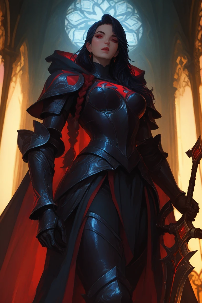 Elizabeth bathore, dressed in armor, vampire,4k, Full body
