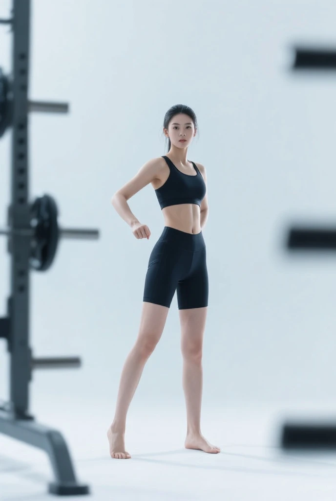 8K、Ultra Detail、フォトReal、Realistic and accurate depiction、Realistic and accurate human anatomy、High resolution、Highest quality、Japanese、Real、Ultimate Girl、Perfect figure、whole body、cute、ランダムでcuteヘアスタイル、Sportswear、Random color bloomers、Sporty girl wearing bloomers、 figure、13 years old、Gym suit