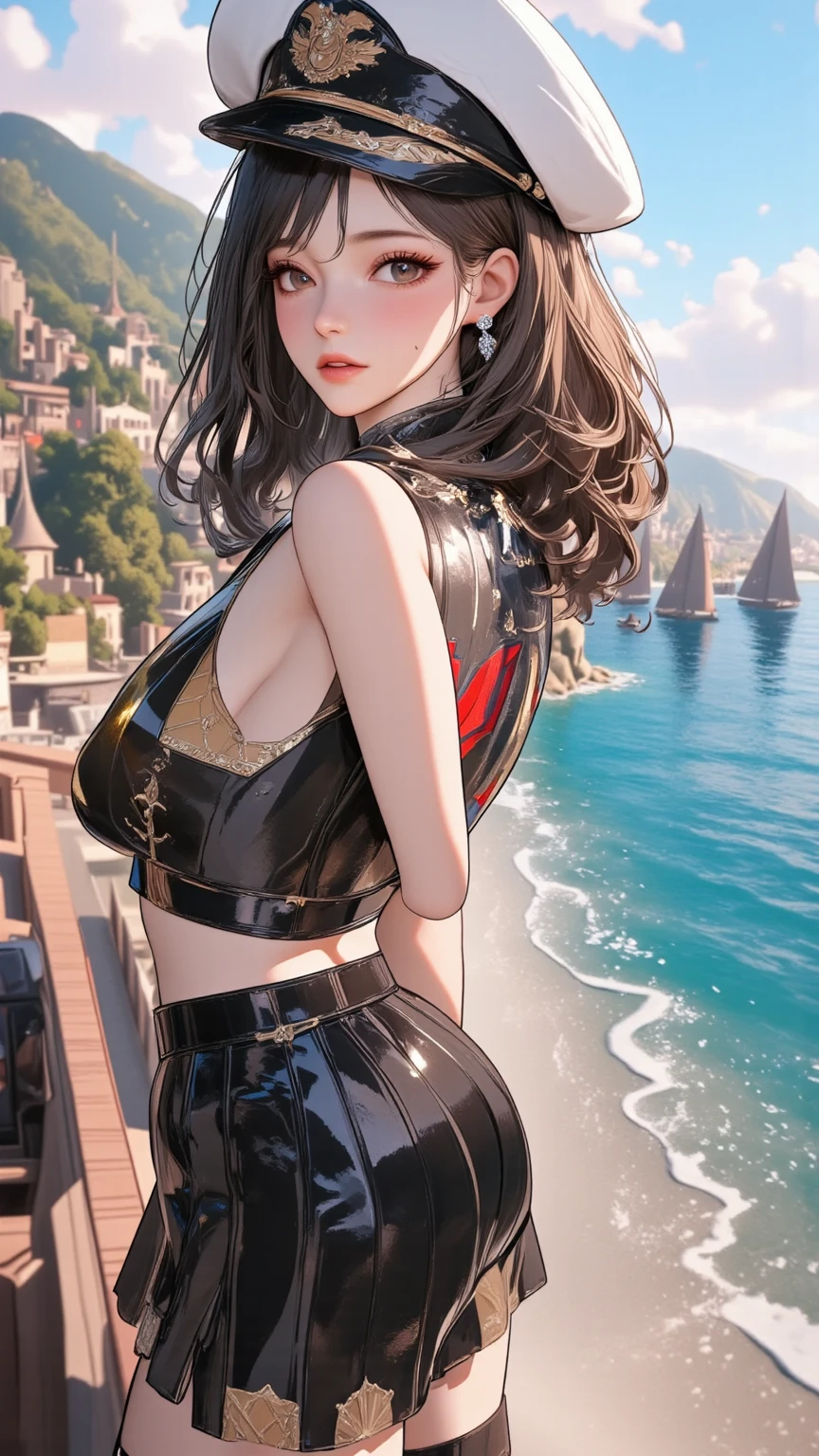 DV_Charisma_Vicious, 1girl, dressed, upper body, <lora:flat2:0.3>