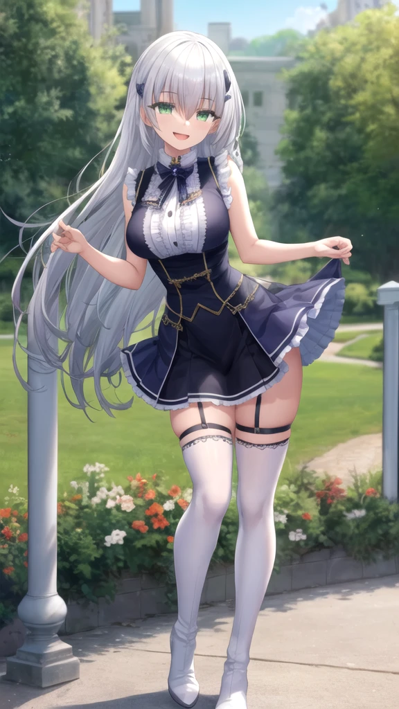 highest quality、one girl、10 years old、、full body figure、perfect five fingered hand、Celia Claire, Celia Claire、shy face、perfect thing、perfect arms、perfect legs、detailed description、small details、detailed face、white skin、plump legs、back view、turn around、look back、Pose that emphasizes the buttocks、white panties、lace panties、I can see your panties、Skirt flip、lift skirt、erotic pose