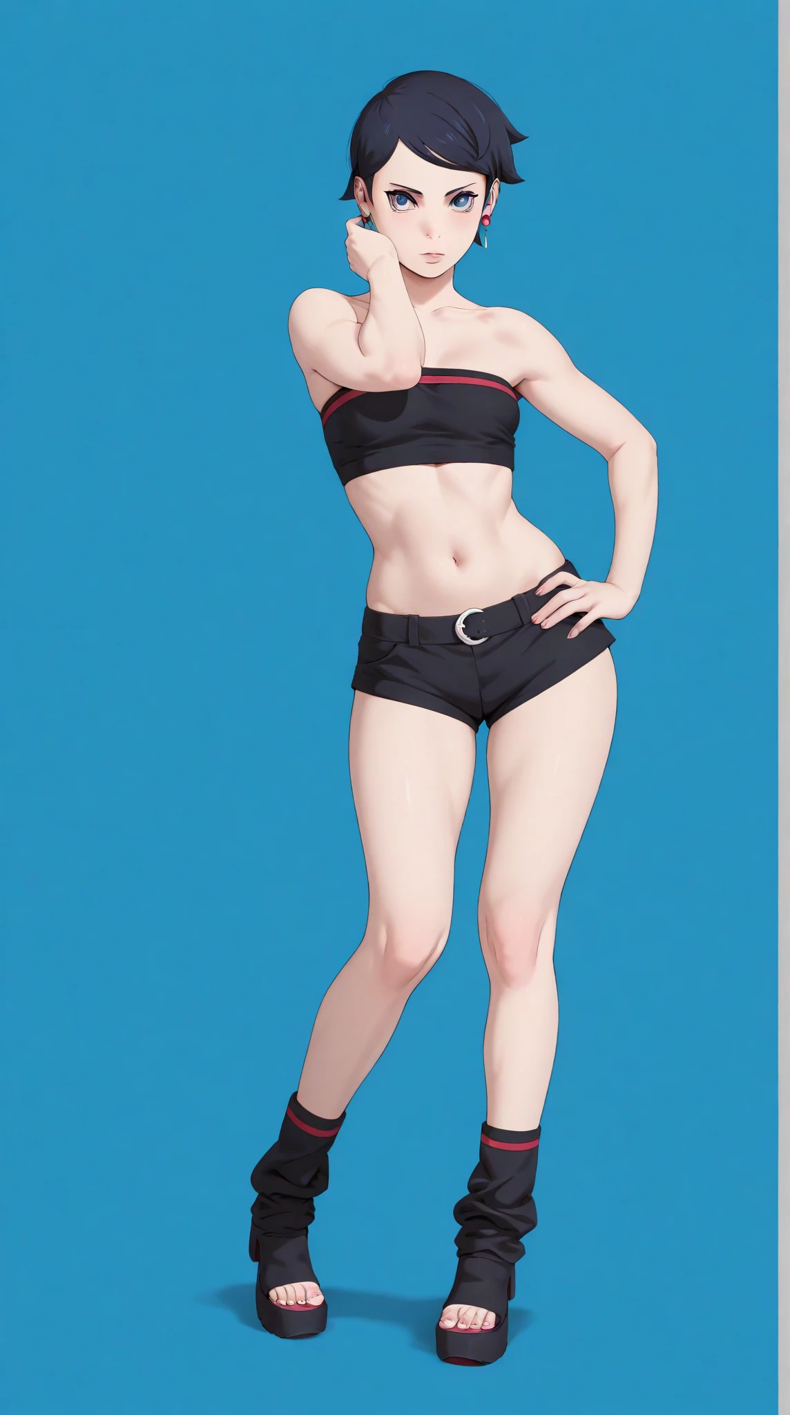 sketch, 1girl, tall girl, pencil sketch, rough sketch, big tits, bikini, model pose, full body