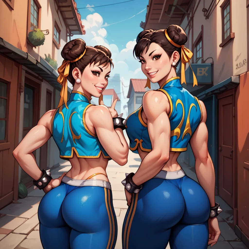 Saggy big boobs, 39size ass, skin tight revealing clothes, korra and katara from avatar, anime style, big ass, 2 girls