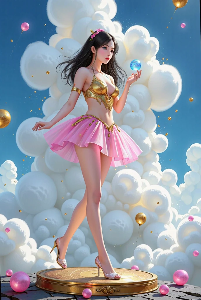 (8K, masterpiece, best quality:1.5), 
([balloons:smallplanets:0.5]:1.4), (Small planets inside of balloons:1.4), (lotsofcolorfulSmall_planets:1.35colorfulplanets, earth, floating petals, bigballoons:1.22),
BREAK 1girl, cute face, Full body, sitting, detailed beautiful eyes, bare legs, costume combination, Goddess, perfect body, [nsfw:0.88], (sittingonice_planet:1.22), 
BREAK (lots of [floating blue Butterflies:floating ice:0.4]:1.22), (detailed light), (an extremely delicate and beautiful), volume light, best shadow, cinematic lighting, Depth of Field, dynamic angle, Oily skin,