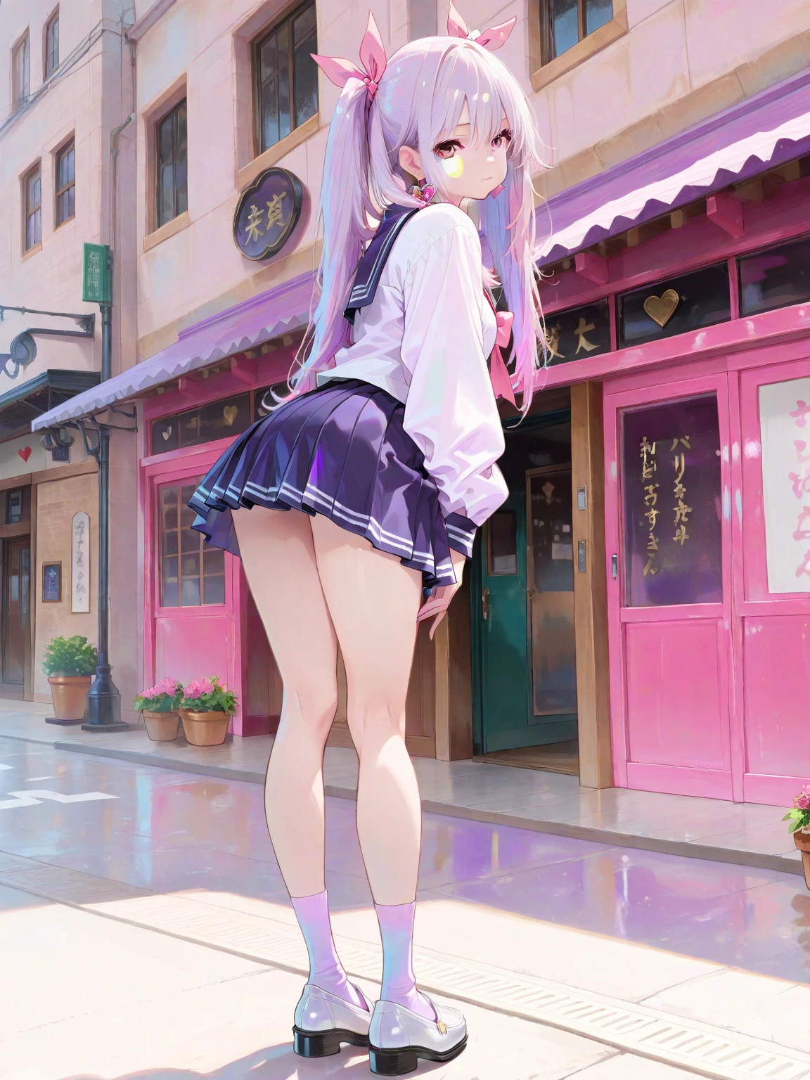 pieces fly,masterpiece,highest quality,Super detailed,High resolution,High resolution,8K portrait,unity,8k壁紙のHigh resolutionCG,unity 8k wallpaper,cute type,a bit:1.5,:1.5,Highly detailed CG unity 8k wallpaper,realistic,real person,cute type,a bit,portrait photography,shiny skin,High resolution,(10 years old:1.2),(1 girl),beautiful clear eyes,very detailed explanation,delicate face,nice lips,slender body,flat chest,same,thin waist,thin legs,(city road:1.6),cute type,perfect face,seriously,(blush:1.5),((cute:1.5)),(pink twintail hair:1.3),((flat chest:1.3)),((school uniform:1.2)),((clothing lift:1.5)),(I have nipples:1.2)、detailed explanation,vagina,vaginaを表示,(spreadlegs),spread、((vagina内で絶頂:1.8)),((asshole big anus:1.4)), detailed explanation vagina,Show butt hole、distress,  blush:1.5, think back:1.5, (open anus:1.6),((look back１.5))