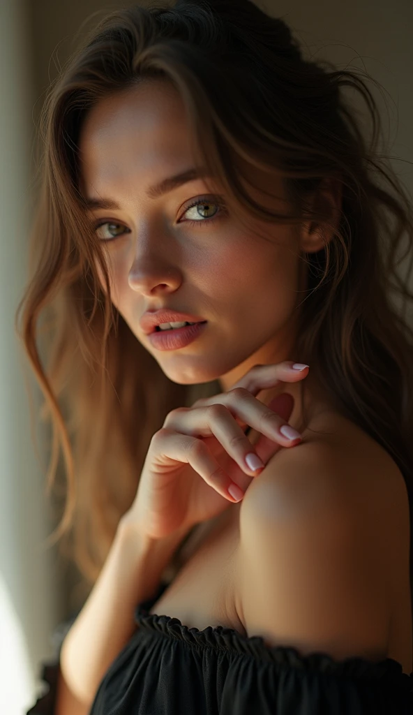 Naked girl with cum on her lips