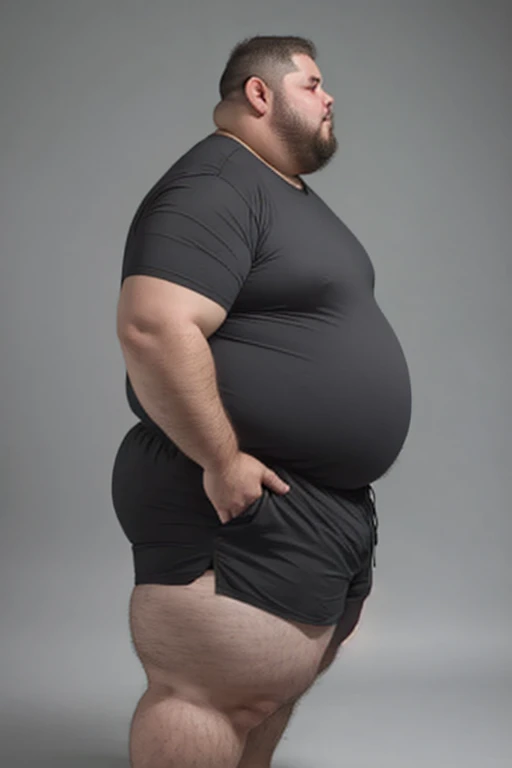 A fat man in a thong