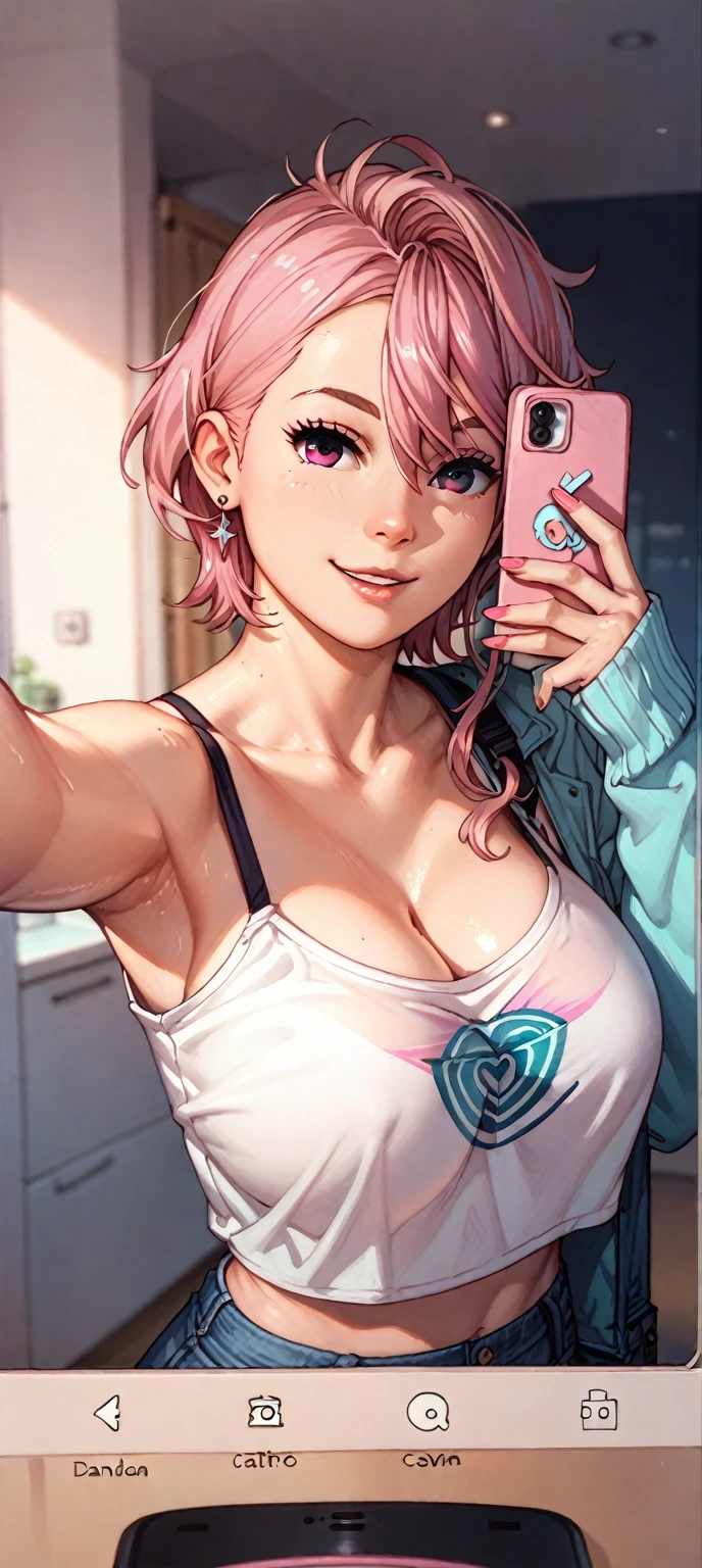 Create medium-large breasts without high quality as if they were taken from an iPhone camera