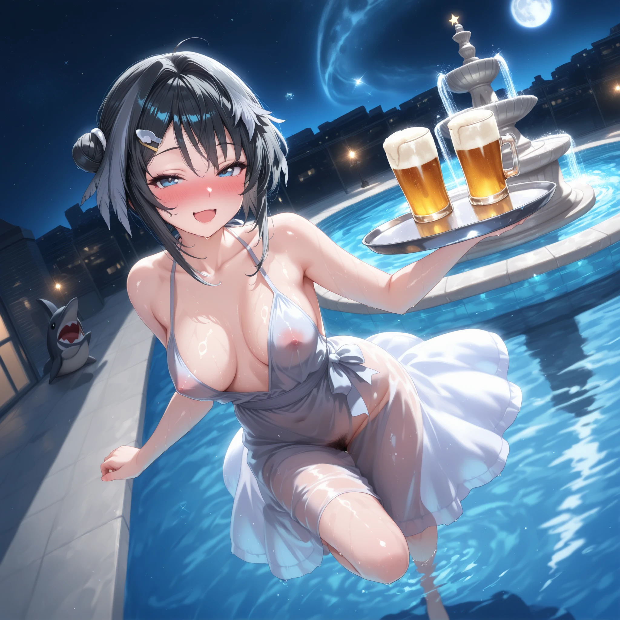 (masterpiece、Highest quality)、(Japan favelas、Old and dirty hot spring town)、(地下へ行く石のstage)、((Beautiful night view))、((Big bath、Underground hot spring facilities、石のstage))、(3+ Naked Girls、smile、fun)、((Unsanitary and dim))、Shady Red Light District、shaved ice、Sale of drinks、(stage、Everyone is having fun bathing)、smile、Happy schoolchildren、Perfect Anatomy