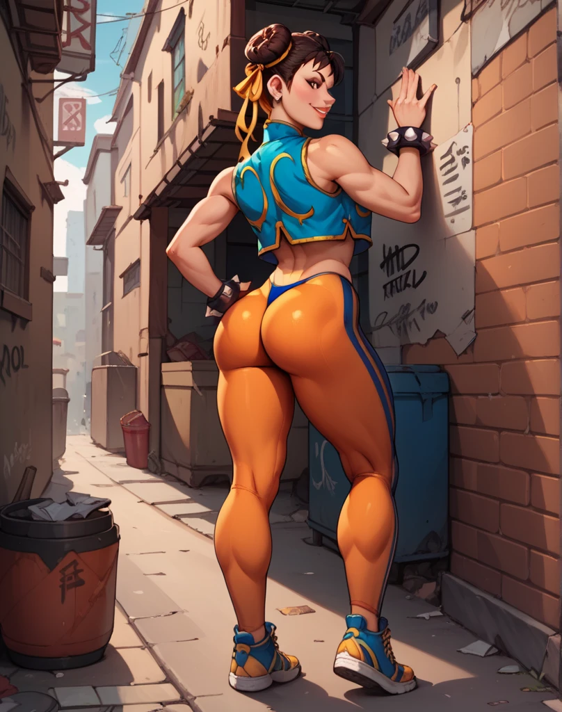((masterpiece,best qualtiy)), 1girl, solo, twilek, monster girl, red skin, body markings, black sports bra, brown jeans pants, beautiful night street background, sharp eyes, medium breast, toned, 8k, full body, ambient lighting, underboob, ring, arm thick thighs, detailed legs, flexible, (standing on one leg:1.2), (standing split:1.3), muscular, hand holding one leg up, park background, nsfw, cameltoe, (from below:1.2), micro panties, hdr