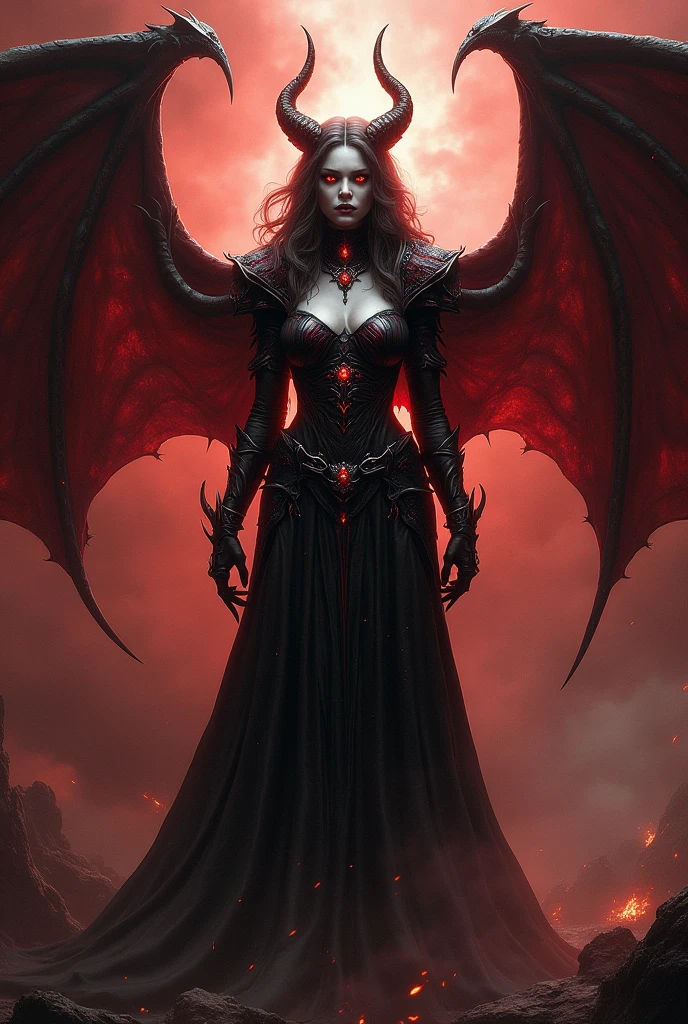 Cold Queen,box full of swords images, wing, succubus theme,fallen angel,Excellent,scary,secret horror,tentacle,have eyes,uncanny valley effect,little beast blood moon,skull skeleton,vampire,Hellfire,Demon Queen,Wear red high-heeled boots,red skinned devil
