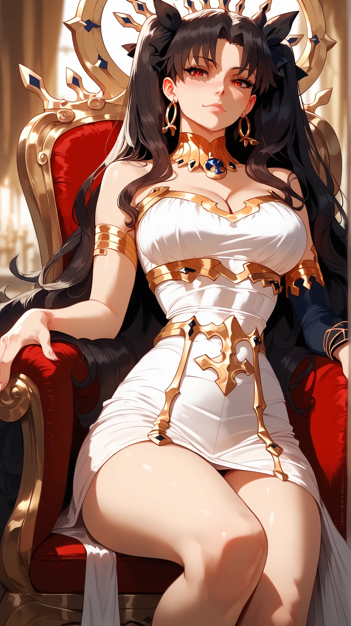 アニメ , an 18 year old princess, pretty, {gold tiara with sapphire and ruby stones}, {face perfect}, {Bblack hair}, {blue colored eyes}, {asymmetrical eyes}, {perfect nose}, {red lips}, {full body 5.0}, {silver red armor, detailed}, {in a castle} 

{8k image}, {128k ultra resolution}, {ultra quality 128k}, {128k high quality sharpness}
