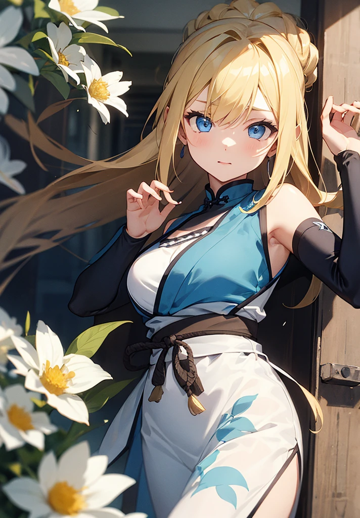 Realistic、1house wife、blonde hair、twin tail, Blue eyes, (eye focus:1.3,face focus),(Gradient eyes:1.3),(sexy panties, skirt
)、open mouth,(grin:1.3),forehead,cute face、((Thick thighs、Beautiful thighs)),((Looking back from behind)), A condescending gaze on the viewer