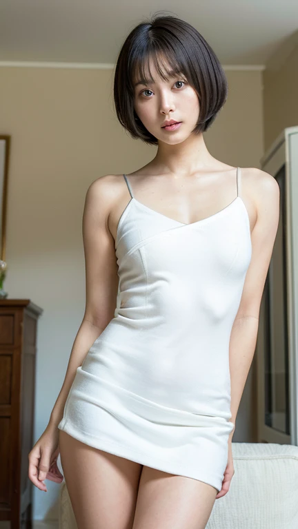 （best qualtiy，8K, Yes，32K，tmasterpiece，hyper HD：1.2），Beautiful Japanese woman in the photo，Very short Bob head，fully body photo，Oversized，choker necklace，simple backgound，from the above, (8K, RAW photos, Best quality, Masterpiece: 1.2), Real people, Realistic, Portrait photos, taking a shower，浴室，Air bubbles cover the chest，There are water droplets on the body，It has shiny foam on it，Naked，no clothes are worn，Cover the crotch with bubbles，Lots of bubbles，Lots of foam，Lots of sweat，Wet all over，Lots of foam，Lots of bubbles，
