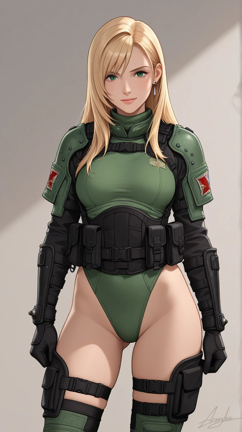 mulher em um uniforme verde segurando um jato grande, mais conhecido como Amouranth, Amouranth, Artgerm e Lois van Baarle, menina bonito vestindo o terno do tanque, Artgerm Julie Bell Beeple, deviantart artstation cgscosiety, Artgerm extremamente detalhado, Jetstream Sam de Metal Gear