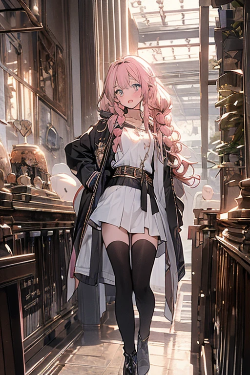 1girl,horns,theresahead,cowboyshot,theresa,,sitting,crossed legs, chair,white long dress <lora:ArknightsTheresa_10:1>