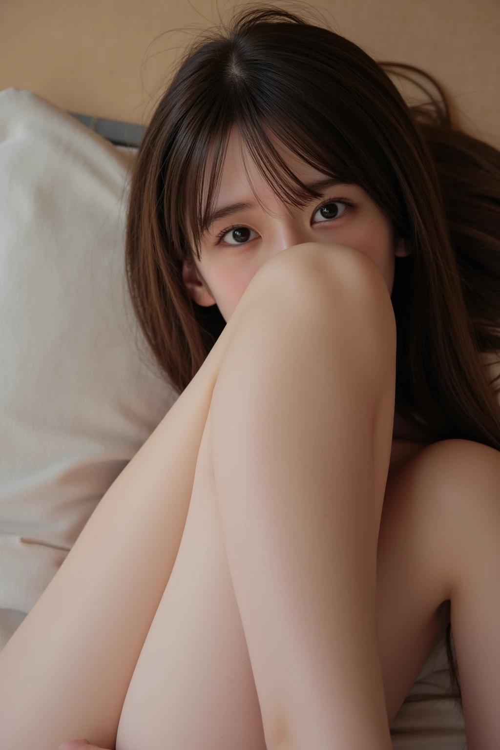girl、solo、Stunningly beautiful、delicate and detailed、Soft Light、((cute))、Photorealistic、detail、Beautiful Skin、Delicate eyelashes、The cutest little face、Beautiful Skinの露出、Very delicate hair accessory、((Sparkling brown hair))、Half Western and half Eastern、Compact head、Beautiful eyelasheodels for drawing、((Legally young))、((Legal breasts))、Estrus、Put your hands down、Embarrassed、No underwear needed、Naked lifting of the ban、(((Legal Nudity)))、((Legally young body type))、((Legally small breasts))、((Legally young))、((Legal breasts))、No underwear needed、Naked lifting of the ban、(((Legal Nudity)))、(((Legally young body type)))、Legally small breasts、Legally young、Legal breastsチラ、No underwear needed、Naked lifting of the ban、Legal Nudity、(((Legally young body type)))、(((Legally small breasts)))、(((Legally young)))、Legal breasts、No underwear needed、Naked lifting of the ban、Legal Nudity、Legally young body type、Legally small breasts、Legally young、Legal breasts、Colorful、Soft rays of light、Not too long、((Non-indicative prohibition))、torso、Upper Body、((Smile))、((upright))、((Legal ta))、((Maid))、((Devoted Sexual Service))、((Legal sexual services))