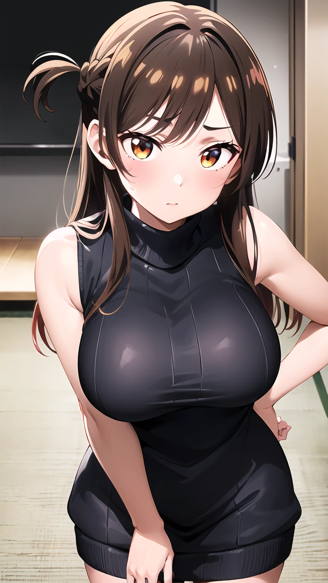 ((close、16k、highest quality、High detail、Rich skin detail, nsfw, Huge breasts、Muscular、low length)), Sweat, ((Browsing Caution、Armpit bukkake、Swollen nipples、Lift up your shirt、Black Tank Top、Green Cargo Pants))、((Both armpits、Hands behind head))、Red Hair、Yellow Eyes、(((Short bangs、Blunt bangs、Long ponytail))), ((blush))、(Wide Hips)、((((Embarrassing))))、((Dark concrete hangar))