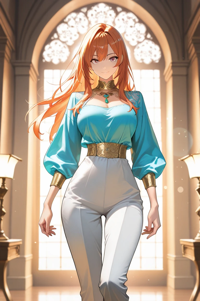 (masterpiece, Highest quality), The Golden Age of Women, , Polynesia, Deep blue eyes, Wide Nose, Round cheeks, rounded forehead, Long face shape, , Ginger box braids, Feel the joy of wearing a summer jumpsuit, Moire wrap front blouse, loafers, ,
, Put your hands behind your back, Suggests self-confidence and self-control, Large Breasts