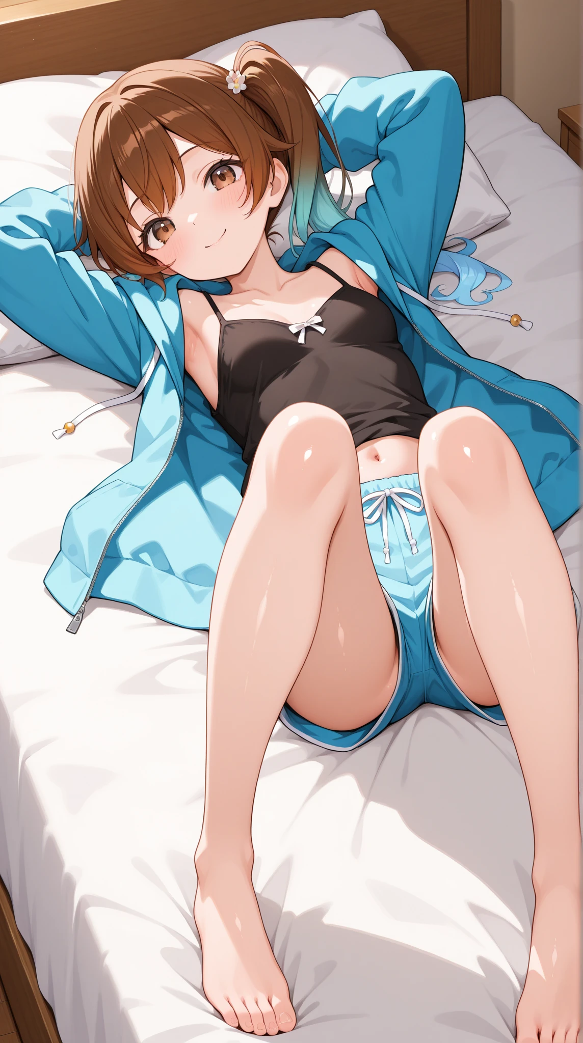 (Best quality, 8k, 32k, Masterpiece, UHD,:1.2),RAW, 1girl,ultra cute , natural lighting,transparent shining eyes, 20yo ,fair complexion, ((naked, nude, nsfw)), bare breast, ((Closeup shot)), wedgie, shy smiling, medium hair, (ecstasy:1.3) ,(slut:1.2), (vulgarity:1.3), (fucked silly:1.1),(steam:1.1),(sweat:0.8),(trembling:0.8),(sweat:0.8),, ((White Background)), bare foot, show off panties, ((stripe panties))