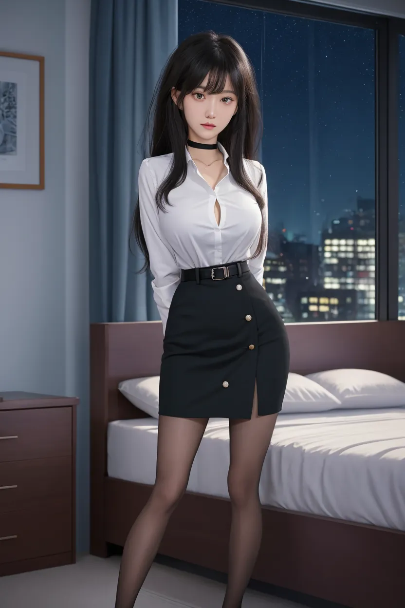 masterpiece,8k,high quality,full body:1.7,clean blue eyes,open red mouth,red tiek,crying cuty face,biggest large brest,tight west,very sparking clothes,biggest large brest,araffed woman in a white shirt and black skirt posing on a bed, korean girl, beautiful south korean woman, gorgeous young korean woman, sexy girl, elegant seducing pose, korean woman, beautiful young korean woman, smooth white tight clothes suit, gorgeous chinese model, sexy pose, captivating and enticing, sexy style, lovely woman, photo of slim girl model,