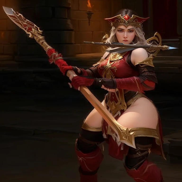 photorealism:1.4, masterpiece, Best quality, a high resolution:1.2, Red eyes, blonde hair, sexy pose, Erotica, nude, Sylvanas Windrunner, 1 girl, One, elf, bikini armor, Navel, Navel piercing, pointed ears, Hood, Cold, sparkling eyes, Big breasts, blue skin, split, quiver, boots, shoulder armor, in room, Dark interior, The Dark Crypt, ancient crypt, candles, tombs, standing, sexy pose, Feet together, leaning forward, leaning towards the camera, curious, open mouth