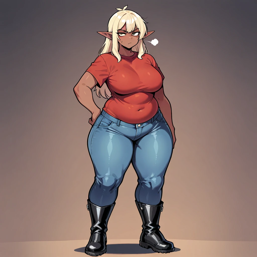 Tall_lanky_horse large_breasts female blonde_hair brown_furry_body freckles exhausted brown_eyes short_ponytail short_tail solo Masterpiece best_quality absurdres highly_detailed jacket undershirt gym_shirts horse_snout cleanly_drawn_eyes anthro_only by_claweddrip, by_greasymojo, by_underscore-b, by_runawaystride