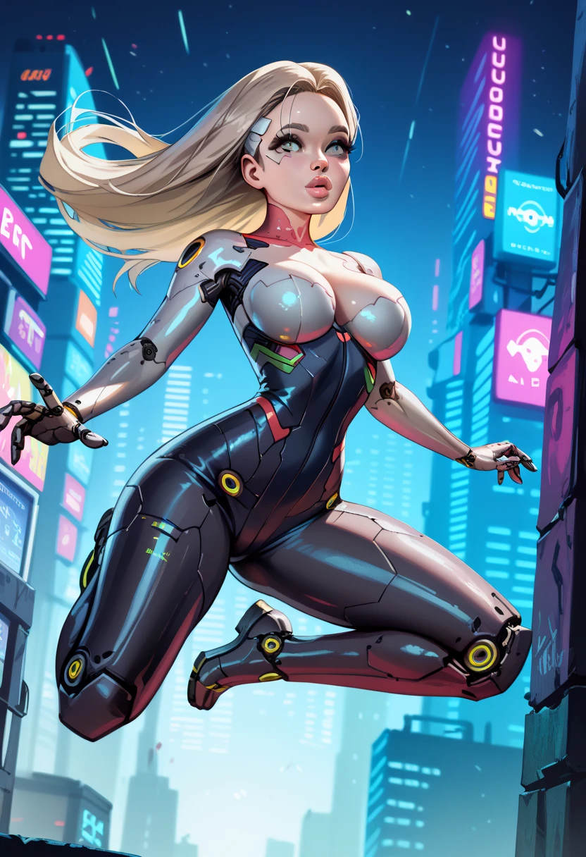 (best quality, 8k, highres, photorealistic:2.0), (solo, one girl:2.0),(lighting: front),(lighting: strong),(Russian Beauty:2.0),(very muscular girl:2.0),(bodybuilder girl:1.5),(shiny skin:1.5),(oily skin:1.5),(platinum blonde hair:1.5),(Squat down with both knees up and spread your legs apart:1.5),(raise both arms behind your head:1.5),(high heels:1.5),(lewd girl:1.5),(cyberpunk location:1.9),(prostitute:1.5)
