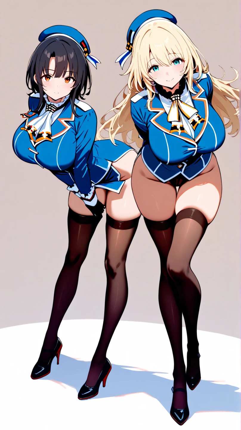 (masterpiece,highest quality,High resolution)、8k、(perfect full body)。 title:((Huge breasted girl))。 Girl details:One woman、(Character - Luna Platz_Mega Man Star Force)、(Detailed face,Fine grain)、Blonde_Twin tails、(((huge breasts:1.4)))、Sexy Body、(Realistic skin texture:1.1)、Shiny skin、(cameltoe)。 Costume details:(Erotic bunny costume)。 Location Details:(Urban Background)、Alone、Are standing。