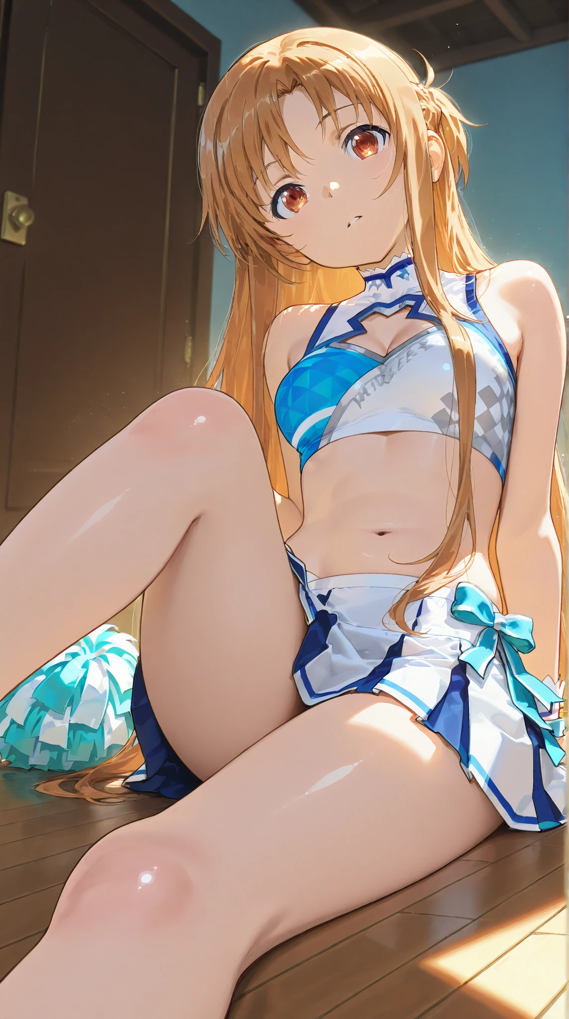 Claudia Valentz, Claudia Walents, Long Hair, Blonde, bow, ribbon, (Green Eyes:1.3), Braiding, hair band, side Braiding, smile,
break skirt, gloves, Cleavage, choker, Capelet, Bridal Gauntlet, white Capelet,
break outdoors,
break looking at viewer, (Cowboy Shot:1.5),
break (masterpiece:1.2), Highest quality, High resolution, unity 8k wallpaper, (figure:0.8), (Beautiful attention to detail:1.6), Highly detailed face, Perfect lighting, Highly detailed CG, (Perfect hands, Perfect Anatomy), ((Full body portrait、Sitting、Spread your legs、lotus position、Indian Style、Skirt Lift、Panties through pantyhose、Showing off her panties、Shirt lift、Showing off her bra、Bra lift、breast grab))