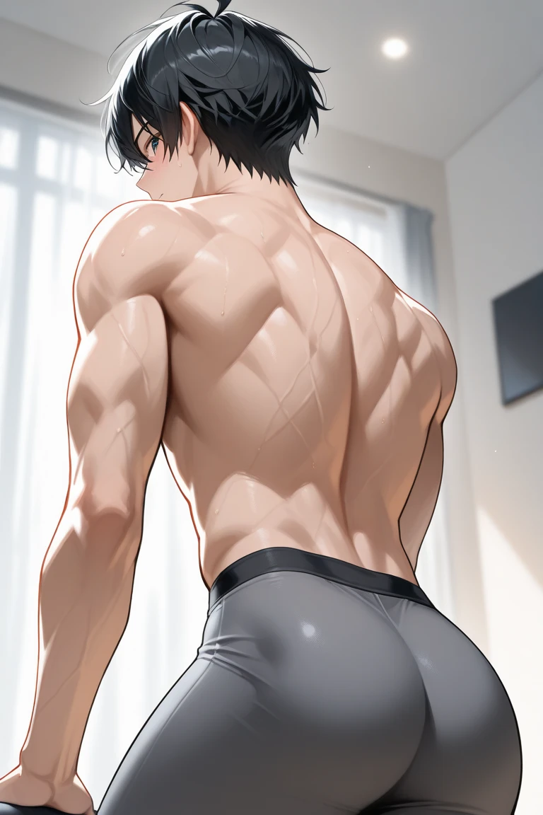 big 、Massageable pectoral muscles、topless、((by syuro, by Eizoid, by zcik, by rapper)), ((ガチムチのかわいいmale子, Libra, nose, 筋肉質のmale性, (brown skin、sunburned skin), big pectoral muscles, giant pectorals, male , move, muscular intestine, hyper muscles, broad shoulders, Libra, get used to it muscles, happy trail, get used to it)), ((Determined appearance, sports, ((Sweat, Sweat drops, Sweating, Sweaty)), NSFW、male性、baby face、cute baby face、drawn with few lines、A heart symbol is floating、(My nipples are played with from behind:1.3)、Maid clothes、male性、detailed、Thin macho、ハンサムなmale、erotic、It has a hidden adult charm、sexy、1 person、noticeable thickness、huge thighs、huge ass、Moderately muscular lower body、huge pelvic、giant pectorals、expensive、height 1.9 meters、Plump、very saggy pectoral muscles