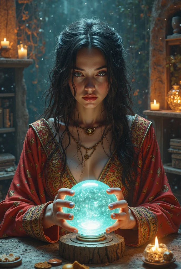 young female fortune teller