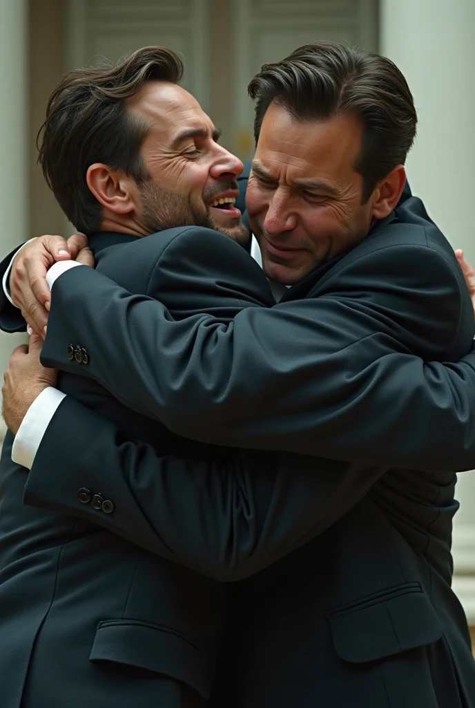 Jair messiah Bolsonaro hugging Ciro Gomes