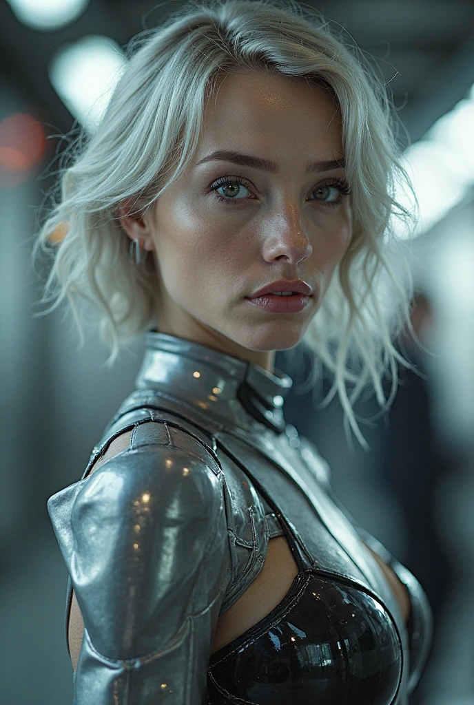 (rogue thief:1.2) wearing multiple layer (leather armor:1.2), (insanely detailed:1.5), ((solo)), (highest quality, Alessandro Casagrande, Greg Rutkowski, Sally Mann, concept art, 4k), (colourful), (high sharpness), ((detailed pupils)), red eyes, ((painting:1.1)), (digital painting:1.1), detailed face and eyes,Masterpiece, best quality, highly detailed photo:1, 8k, detailed face,photorealistic, (blonde curly Hair,ponytail hair cut, ecstatic:1.1),pale skin, (18yo woman:1),By jeremy mann, by sandra chevrier, by maciej kuciara, ((small Breast)),((samurai)), sharp, ((perfect body)), realistic, real shadow, 3d, ((white shirt)), ((leather skirt)), (silver sexy jewelerie), (by Michelangelo), fluid photography, gothcore, rudolph belarski, close - up, carl holsoe, 8k resolution