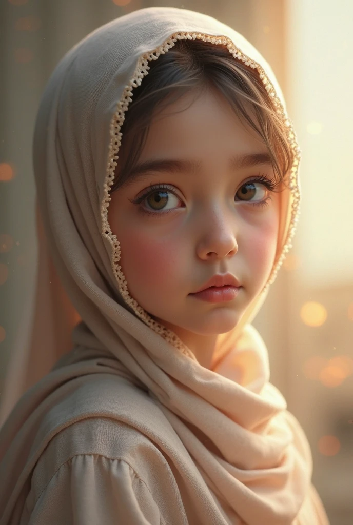 1 muslim girl, 150 cm height.
