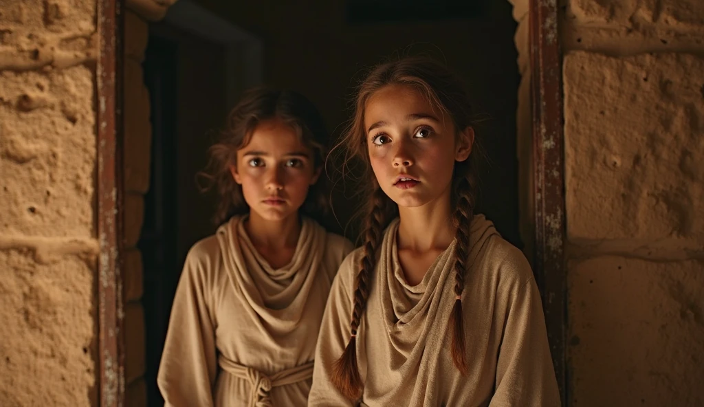 Create a realistic image of the 3 shepherd children who saw Our Lady of Fatima. 2 girls and 1 boy. Perfect image. Ultra Realistic. Beautiful Children. Expressive Eyes