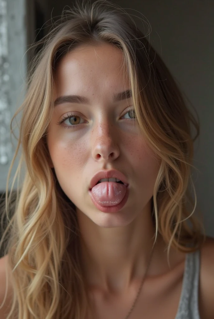 Young schoolgirl swallowing cum from a big penis