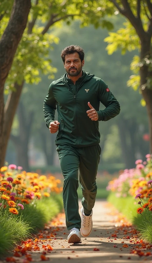 digital painting, <lora:SMUXL_alpha_single:1>, smusmu, green sheer see-through singlet, 1 muscular man, outdoors, running marathon in park trail, full body, stubble beard, short hair,, (masterpiece, high quality:1.1), (highly intricate details:1.1), (best quality:1.1) (8K, UHD:1.1), smoky air, backlight, backlit, high contrast