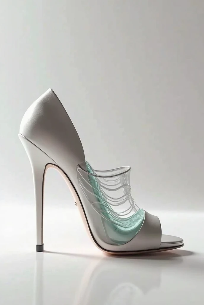 un primer plano de las piernas de una mujer con tacones altos, zapatos de seda, Vistas frontales y laterales, zapatos blancos, Vistas frontales completas, tacones altos. seda, Stilettos, zapatos altos, translucent white skin, plata,marfil, con tacones y vestido blanco, Vista frontal y lateral, Vista superior y lateral, inspired by Slava Raškaj