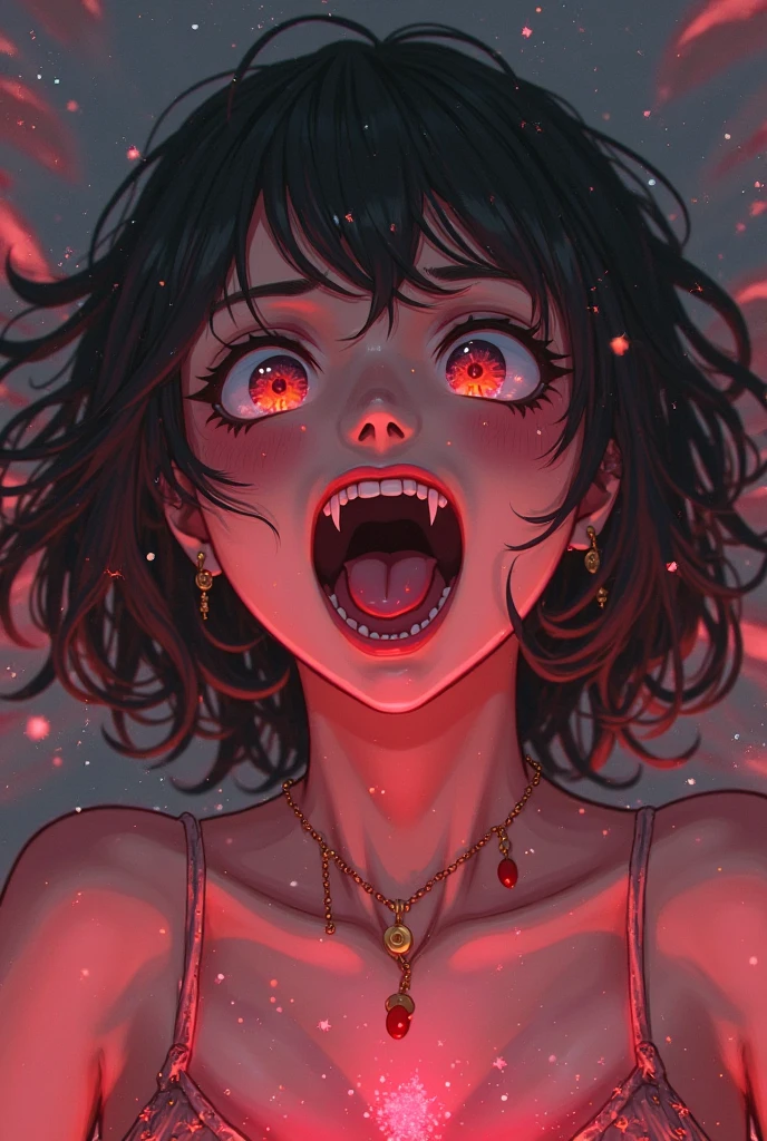 sucking dick, blowjob, 1 girl, open mouth, saliva, drooling, wet, cum on mouth, cum on tongue, cum on face, big boobs, big ass, big thighs, blush, crossed-eyes, front view, looking at the viewer, milf, ahegao, rolling eyes, tongue, makima