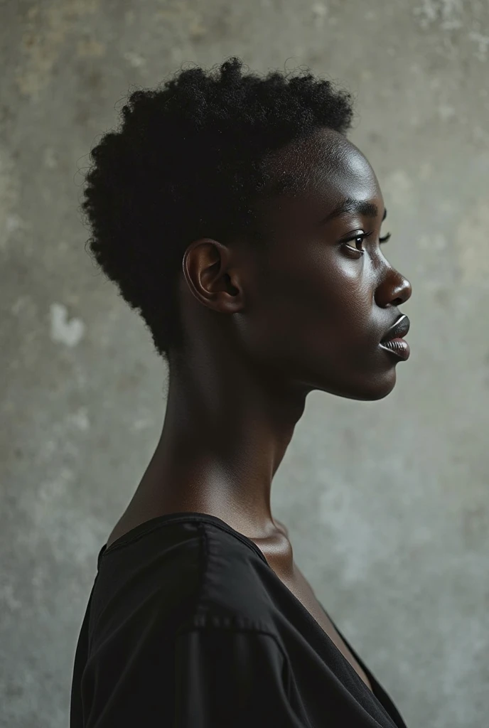 stunning artwork,
80s portrait of a 1980s, Ebony female, symmetrical african female portrait, beautiful makeup, full tattooed, black background, side soft light, highly detailed, melancholic, masterpiece Photography in the style of Oleg Dou, soft light hyper clean photography, (((Oleg Dou photography style)))