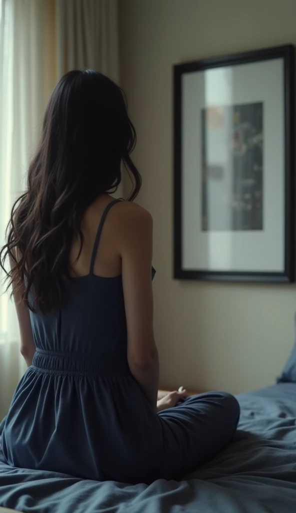 girl sitting seen from behind