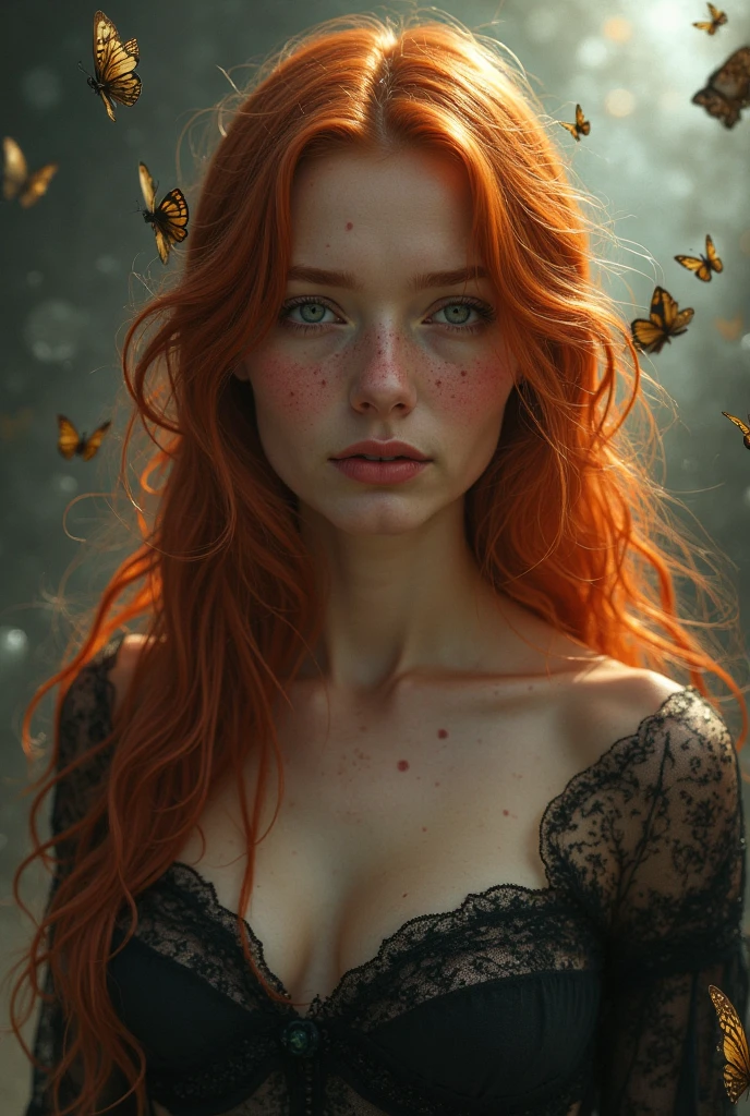 (solo, full body photo:1.3), (action packed:1.3), (haze, fog, mist:1.3), chiaroscuro, best quality, photorealistic, 1woman, (cute), (24yo:1.2), redhead, long ginger hair highly detailed, 1700'S, digital photography, art by artgerm and ruan jia and greg rutkowski surreal painting gold butterfly filigree, broken glass, (masterpiece, sidelighting, finely detailed Fashionable eyes: 1.2) (perfect oval large eyes that gazes at the viewer), beautiful detailed face, blue gorgeous perfect eyes, (blonde hair ponytail), (attractive young woman:1.3), (thick amazing hair), (seductive:1.1), (blushing:1.1)