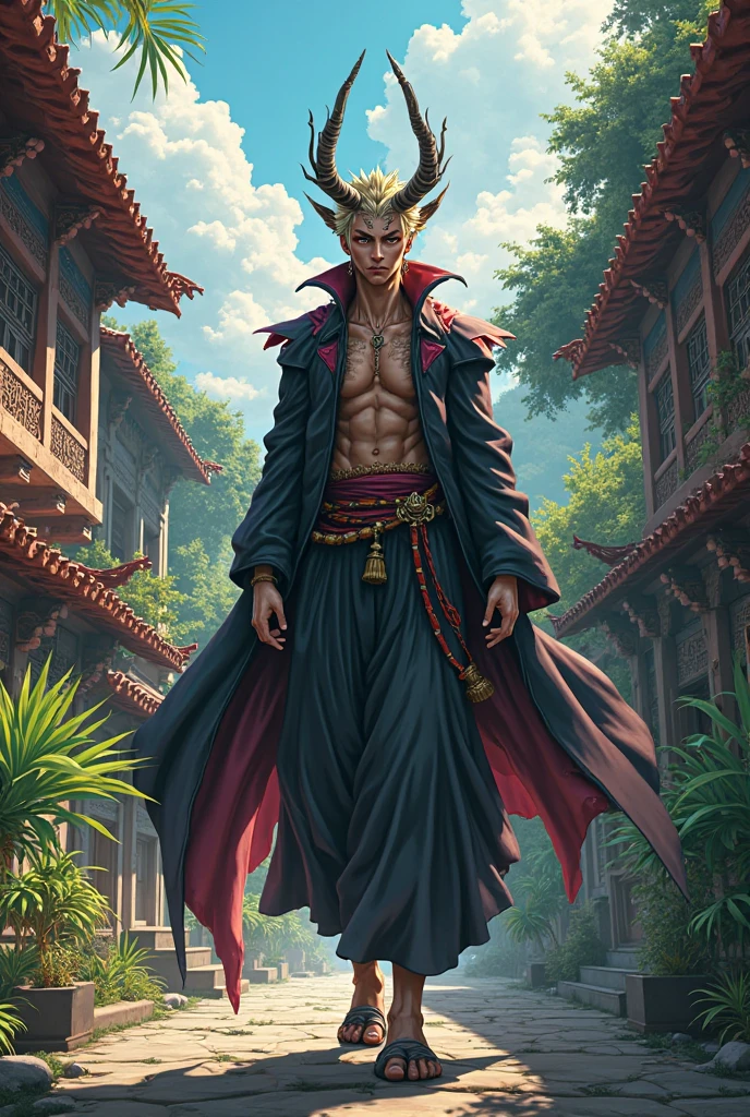 ultra-detailed, masterpiece, masterwork, high quality, best quality, hdr, (nature, japanese style), nsfw, male, solo, dragon, avian, (kimono, bulge loincloth), (navy little body crow), (long silver hair, beak, horn), detailed yellow eyes, dynamic angle, wings