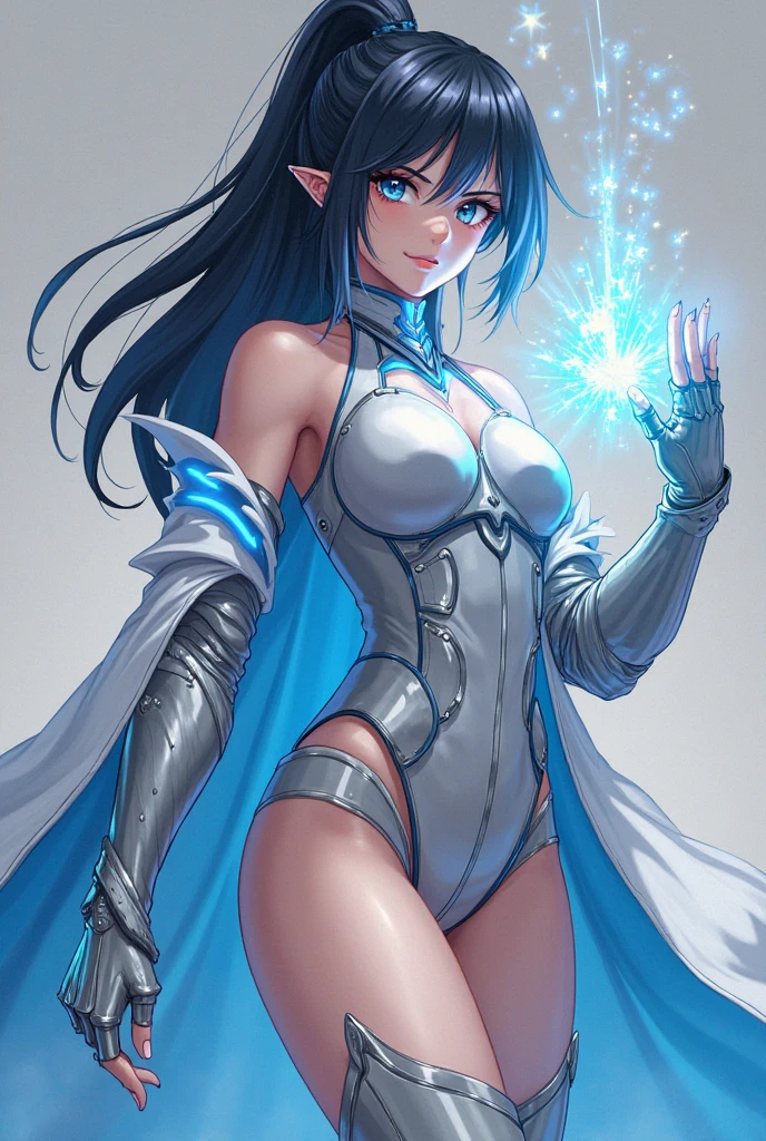 (high-res, vivid colors), blue bird alien, detailed feathers, sparkling eyes, alien landscape, vibrant colors, surreal atmosphere, glowing lights, otherworldly features, intricate patterns, dreamlike scenery, Arctic Frost Ranger: A suit featuring icy blue and frosty white hues, accented with snowflake patterns and frost crystals. This Ranger commands the power of ice and cold, with abilities such as creating blizzards, forming ice constructs for defense, and freezing enemies in their tracks.