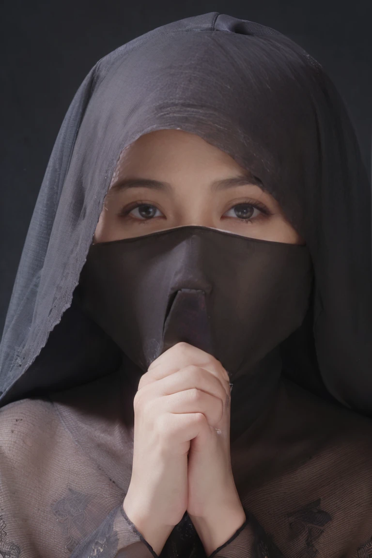 Flat Chest, ((TINY THIN :1.6)), ((ORGASM FACE EXPRESSION :1.4)), ((ULTRA RESOLUTION)), ((UHD)), ((8K)), ((((HALF BODY PORTRAIT)))), ((HIJAB G-STRING)) ((NAKED WHITE)), (DARK BACKGROUND), (DETAILED NIPPLES :1.4), seductive pose