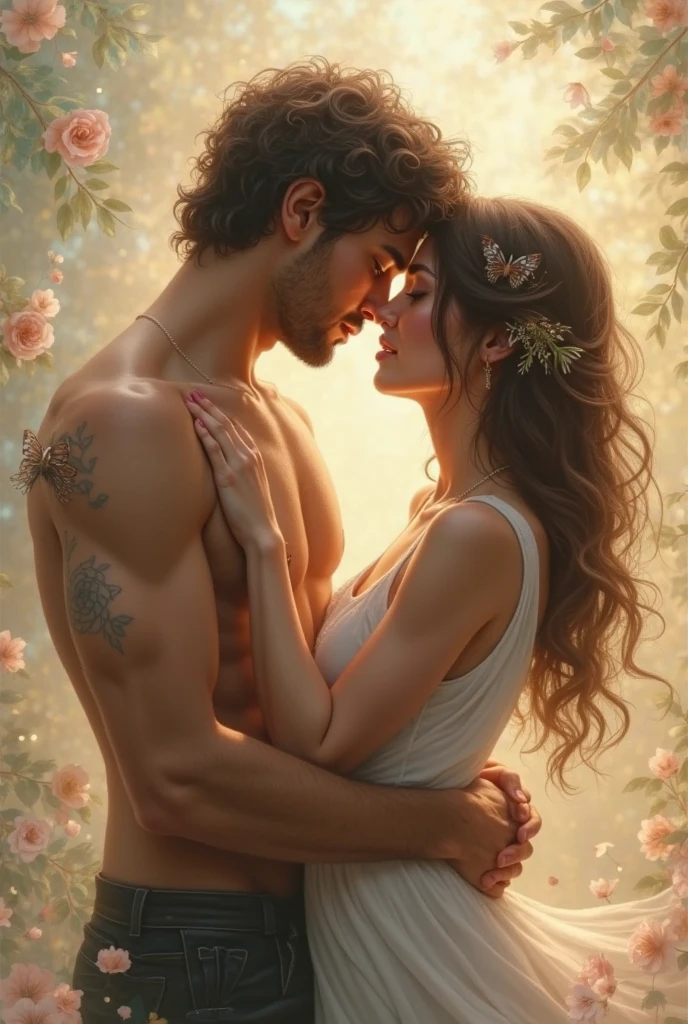 (((man and woman having sex in various position))) (1 gorgeous hijabi malay girl wearing thongs and arm sleeve, topless, wearing plain hijab, she is hugging 1 handsome man 40 years old with slick back hair, he is shirtless and wear panties) ((he is having sex with her)), dynamic pose, ultra realistic, masterpiece, maximum quality, detailed skin texture, skin pores, film grain, eyes closed, skin marks, moles, highly detailed skin, fantasy flower garden, (flowers blooming densely in background), lisianthus, pale pink and light azure color grading, surreal and dreamy environment, ethereal foliage, high contrast, ink strokes, over exposure, abstract, (watercolor painting by John Berkey and Jeremy Mann, brush strokes), flower petals and leaves flying blown by wind, film grain, film noise, cinematic composition ((KAMASUTRA)) ((wind blowing dramatically)) ((man with slick back short hair))